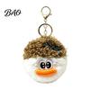Plush Bag Ornament Cartoon Curly Hair Head Keychain, Keychain with Metal Clasp, Key Accessory Backpacks Handbags Keys Decorative Pendant for Men Women
