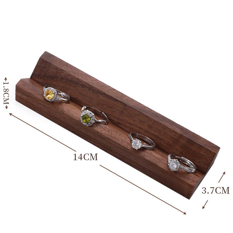 Walnut Jewelry Display Stand Combination Set Jewelry Display Ring Jewelry Look Pallet Necklace Display Model Stand