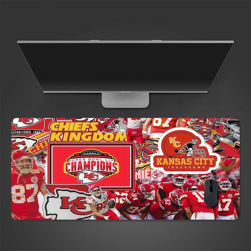 Chiefs Kingdom Mouse Pad, Large Gaming Desk Mat, Non-slip XXL Mousepad for Laptop & Tablet, Mini PC Playmat with Stitched Edges