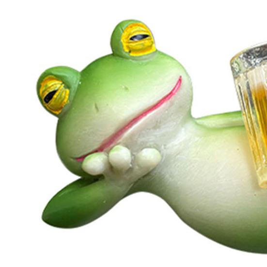 Christmas Santa Hat Frog Statue Indoor Outdoor Garden Frog Resin Figurine Sculpture Planter Pot Desktop Decoration Ornament