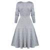Dámská móda Úzký střih Krajka Etnický styl Vintage Prošívání Květinové šaty s dlouhým rukávem