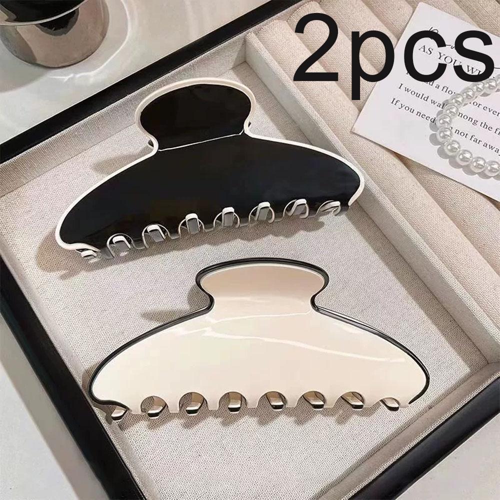Semicircle Temperament Simple French Hair Clip Classic Black And White Large Hair Clip Hair Volume Pin Hair Accessories New