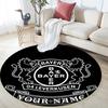 Custom Name Bayer 04 Leverkusen Round Area Rug,Carpet Rug for Living Room Bedroom Sofa Playroom Decor,Non-slip Floor Mat