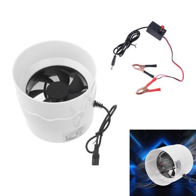 110-mm-Rohrventilator mit einstellbarer Geschwindigkeit und 12-V-Clip-On-Controller für die Belüftung von Küche und Bad, effiziente Luftzirkulation