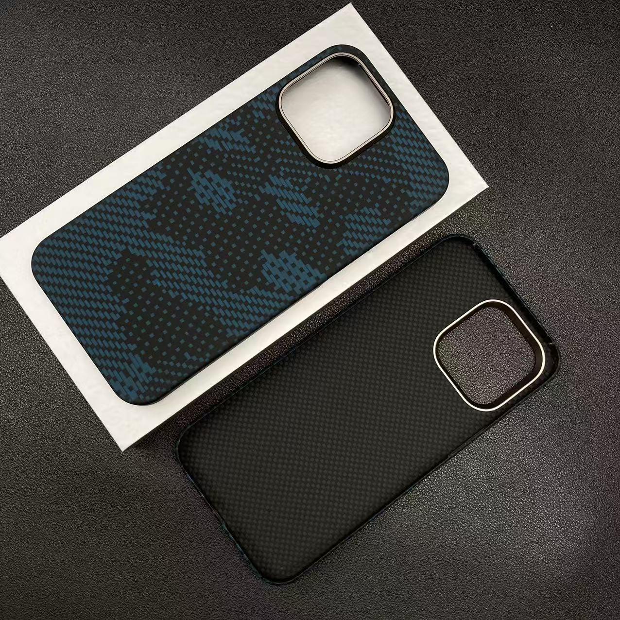 

iPhone 15 Pro Max Kevlar Military-Grade Aramid Fiber Magnetic Case iPhone 15 Pro Max