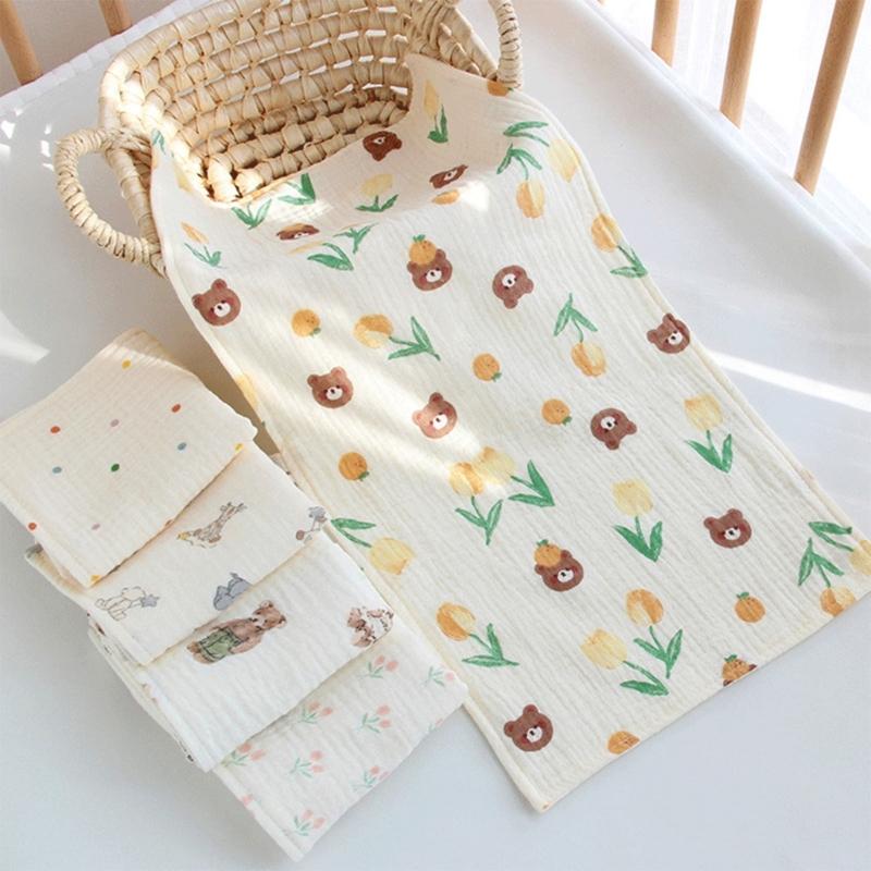 Weiches Baby Spucktuch Kleinkinder Atmungsaktive Waschlappen Rechteckiges Gesichtstuch Sabberlätzchen Waschlappen Neugeborenen-Essential
