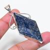 Natural Lapis Lazuli Gemstone Handmade 925 Sterling Silver Pendant 2.64" AP-15621