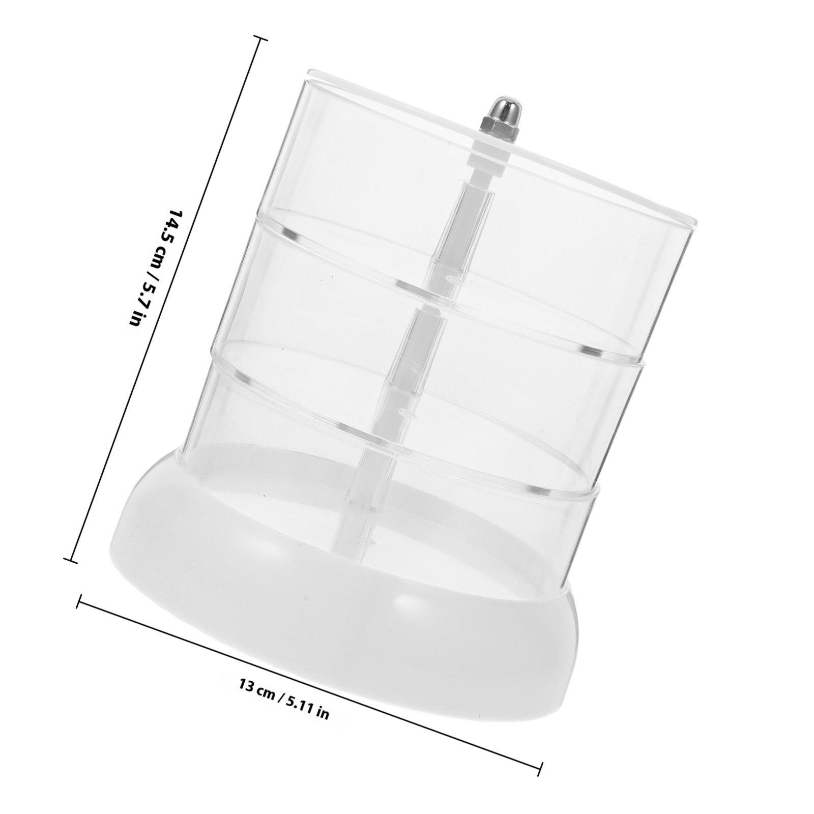 

Rotating Desk Storage Box Multi-Layer Clear Acrylic Organizer for Makeup Trinkets Hair Ties and Mini Figures Tabletop Display