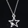 Hollow Choker Star Pendant Necklace Zinc Zinc Alloy Korean Clavicle Chain  for Women Men