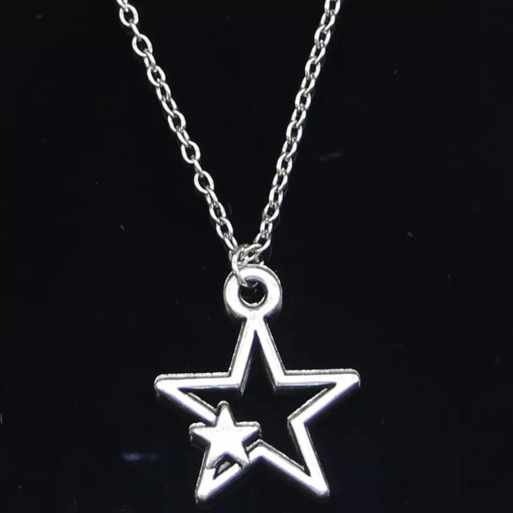 Hollow Choker Star Pendant Necklace Zinc Zinc Alloy Korean Clavicle Chain  for Women Men