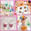 12 Sheets Make a Face Stickers Kids DIY Stickers Make-a-Face Animal Stickers Children Recognition Training Education Toy