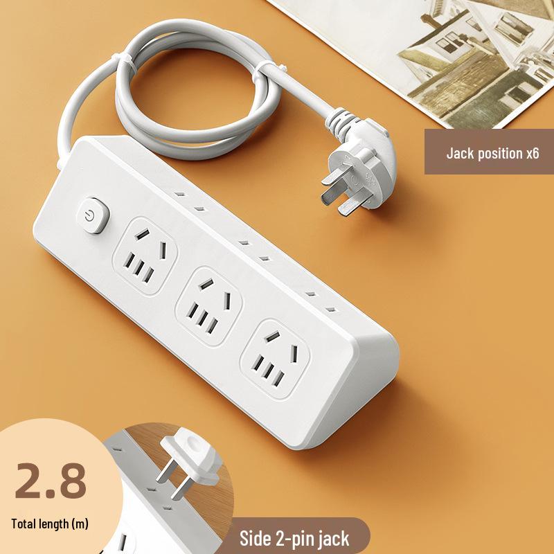 USB Skjøteledning med Forlengelsesledning og Multi-kontakt Skrivebordslist for Smart Livsstil