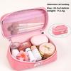 Customized Ins Style Korean Style High-value Handheld Makeup Bag, Cute Color Blocking, Large Capacity Portable Skincare Makeup B
