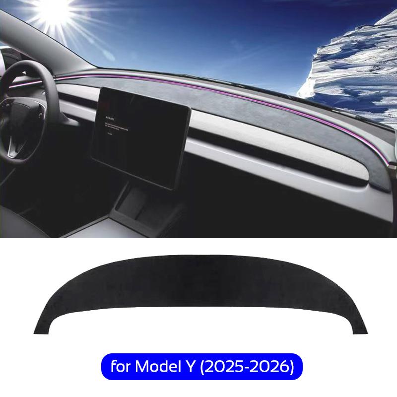 Dashboard Anti-UV Mat Cover for Tesla Model 3 Y 2021-2026 Juniper Highland Center Console Sunshade Protector Pad Car Accessories