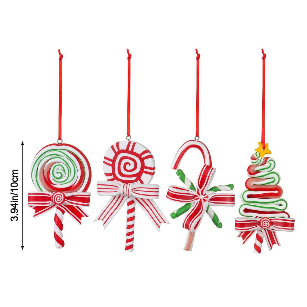 8 Pieces Christmas Candy Ornaments Lollipop Ornament Xmas Decor Candy Cane Hanging Decorations Fake Candy Canes Crafts for Xmas