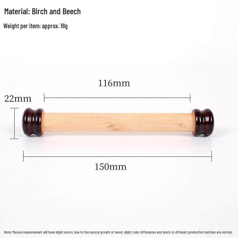 Solid Wood Scroll Rod with Axle Heads for Calligraphy, Painting, and Customizable Framing