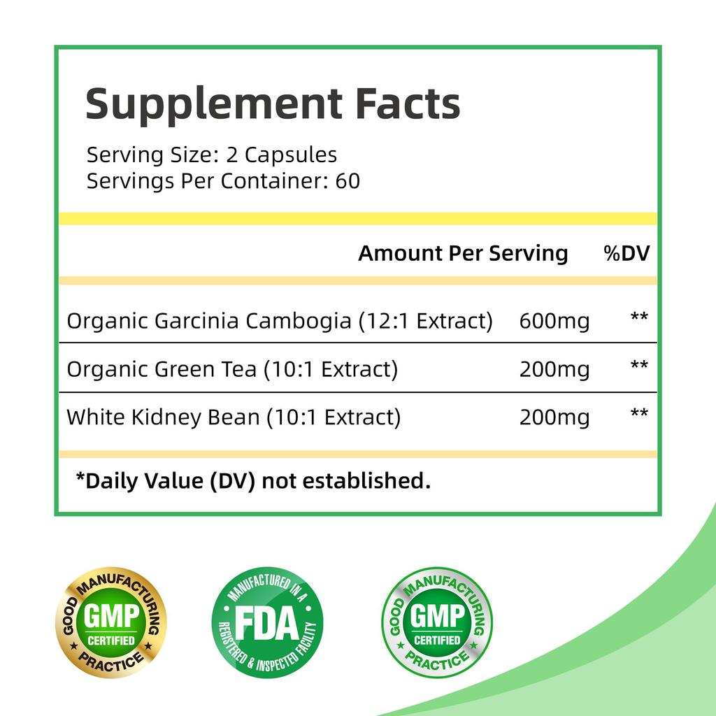 Buporai - 3-in-1 Garcinia Cambogia Complex Capsules - Energy