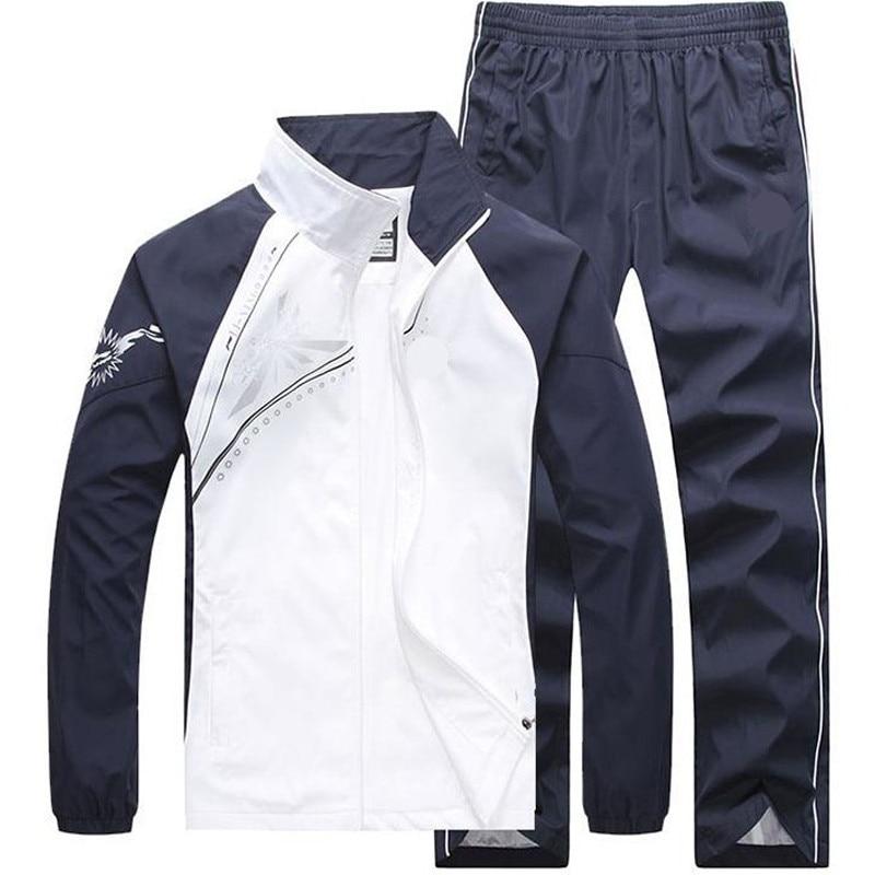 Set da uomo Tute sportive Tute Set di felpe 2 pezzi Giacca + Pantaloni Uomo Primavera Autunno Abiti Taglie forti