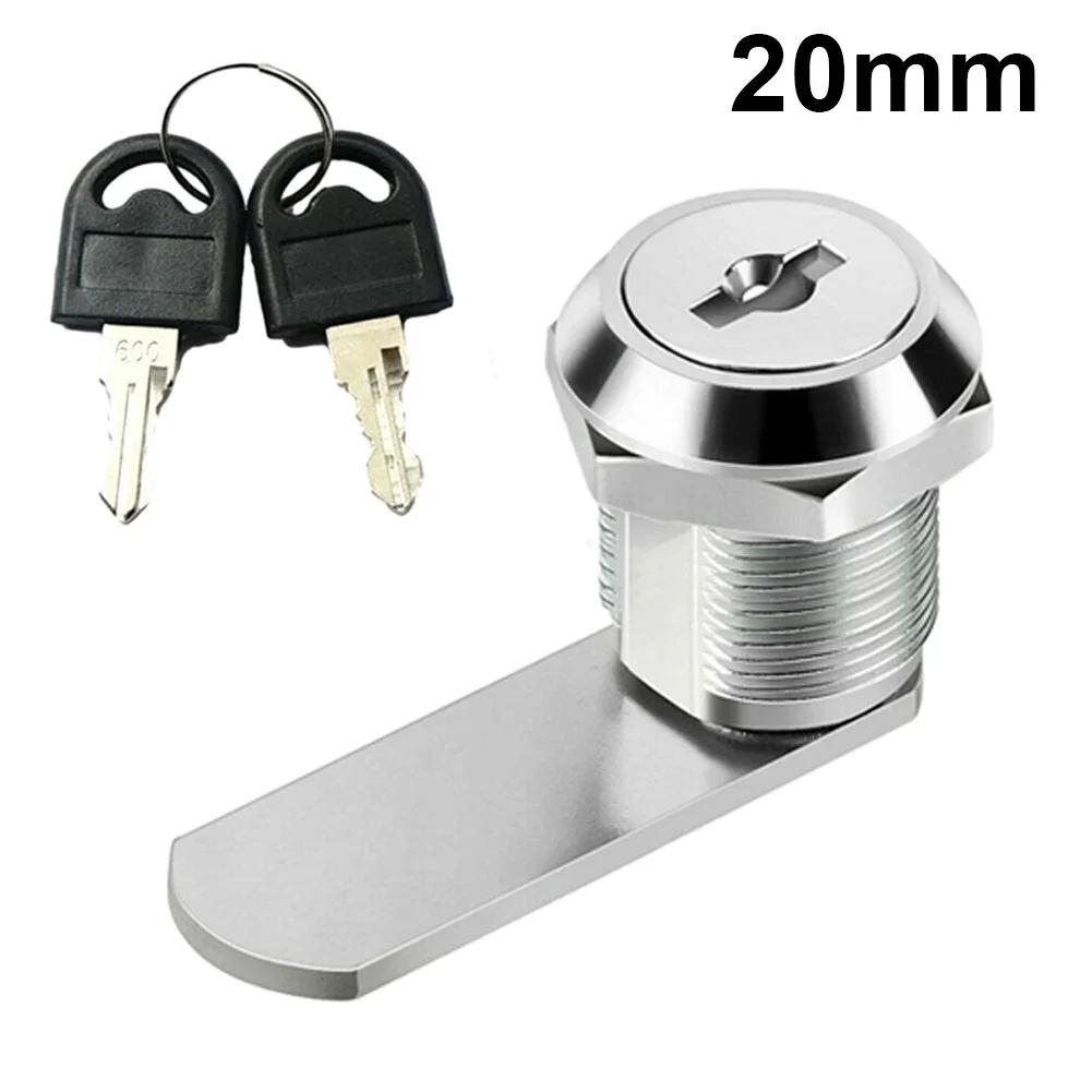Cam Lock Drawer Cabinet Lock 16-30mm Mail Box Circular Lock Furniture Door Drawer Locker 2 Key Filing Cabinet Security Hardware