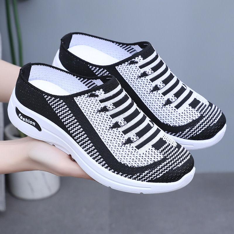 

Летние новые сетчатые полутапочки для женщин, легкие универсальные повседневные туфли One Step 40 чёрный