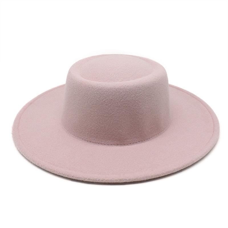 Ring Season Woolen Top Hat Women, Retro British Temperament, Big-Brimmed Jazz Hat Women'S Felt Hat