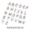 MamacitaSlay 316L Stainless Steel Mini Twisted 26 Initial Letters Charms DIY Necklace Bracelet Earrings Silver Color Accessories