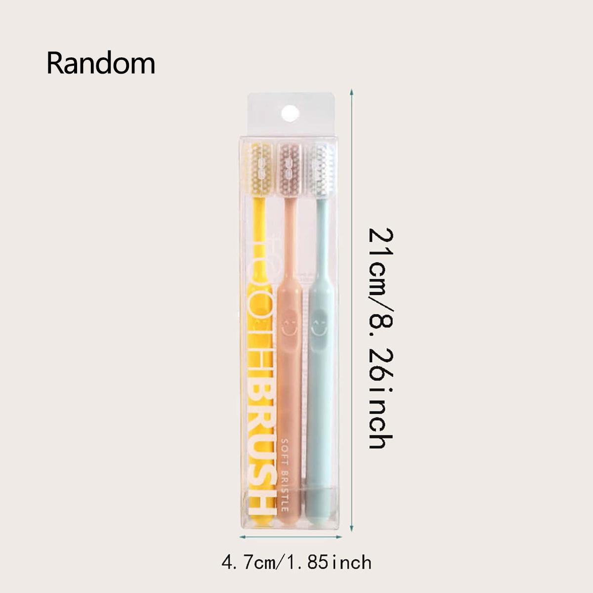 

3 шт./коробка - Компактные зубные щетки с мягкой щетиной для глубокой чистки - Нежные к деснам и зубам, Идеальны для ежедневного ухода за полостью рта в домашних условиях