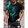 T-shirt Stampa Digitale 3D Top Manica Corta da Ragazzo e Uomo Versatile Traspirante