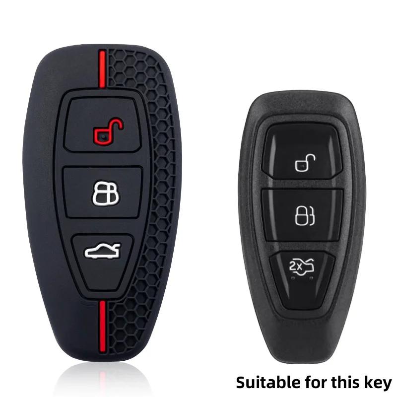 New Silicone Car Key Case For Ford Puma Grand C Max Focus Mondeo Kuga Fiesta Ecosport Transit Kuga Silicone Remote Key Case