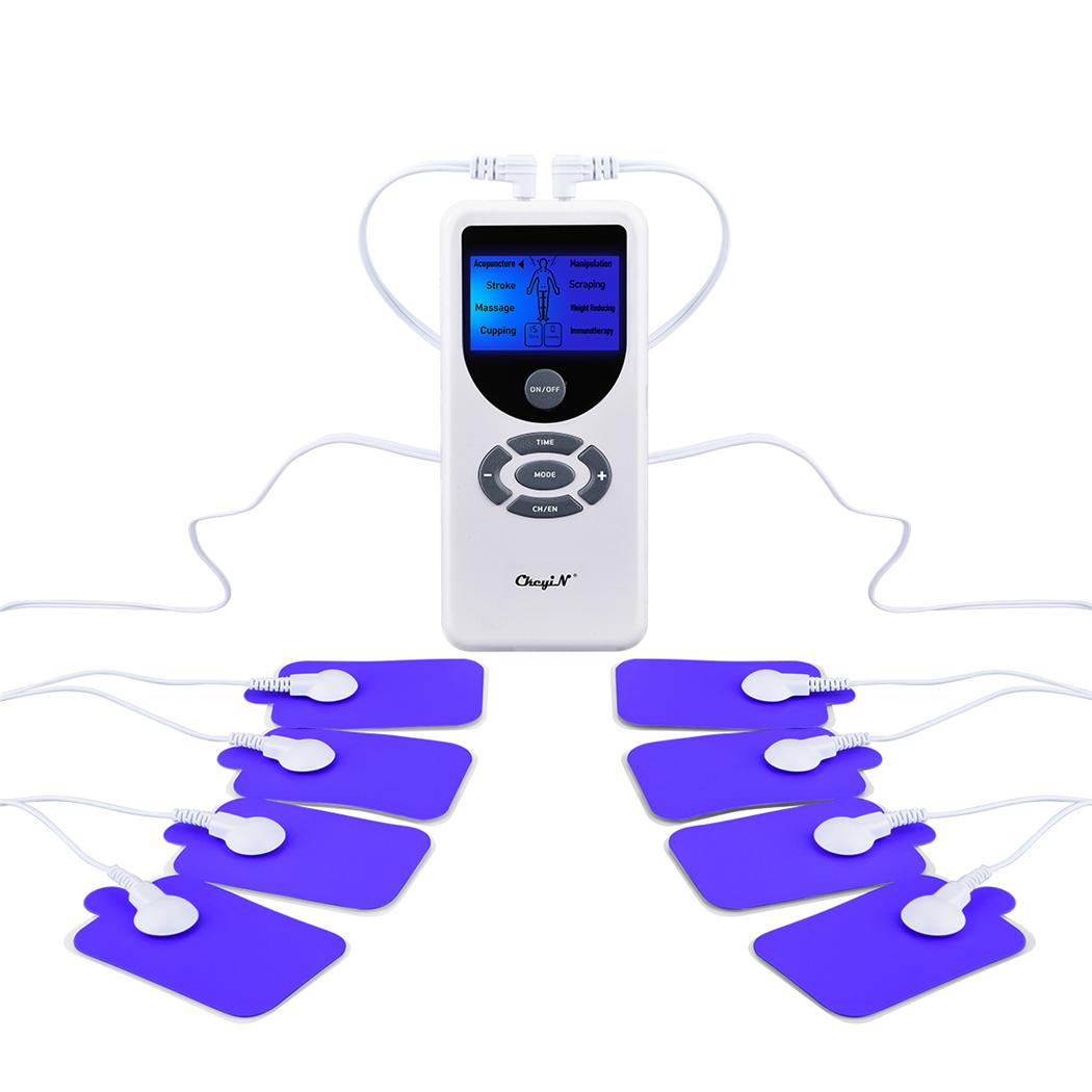 

CkeyiN электрический импульсный массажер для тела, микротоковый стимулятор мышц, спина, шея, облегчение боли, электрод, массажная подушка, 8 режимов, 15 скоростей