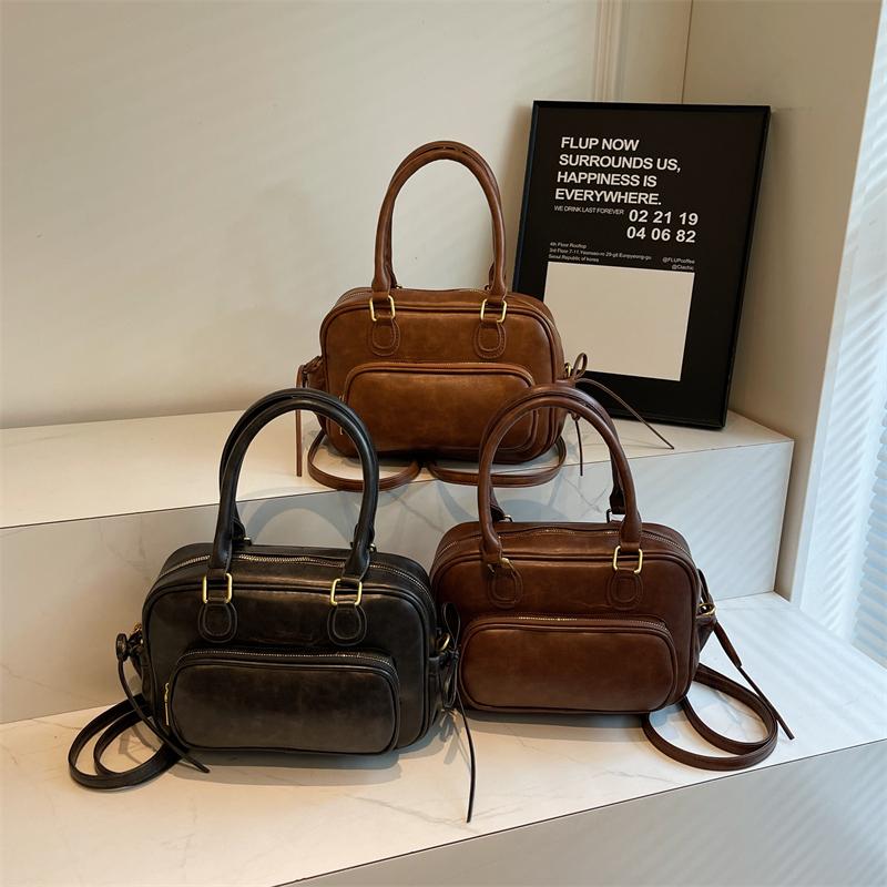 Düz kare PU omuz ve çapraz askılı çantalar üç kullanım özel tasarım lüks sırt çantaları