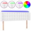 VidaXL Tête de Lit à LED Meuble de Chambre à Coucher Accessoire de Lit Double Tête de Cadre de Lit Intérieur Blanc 3123327