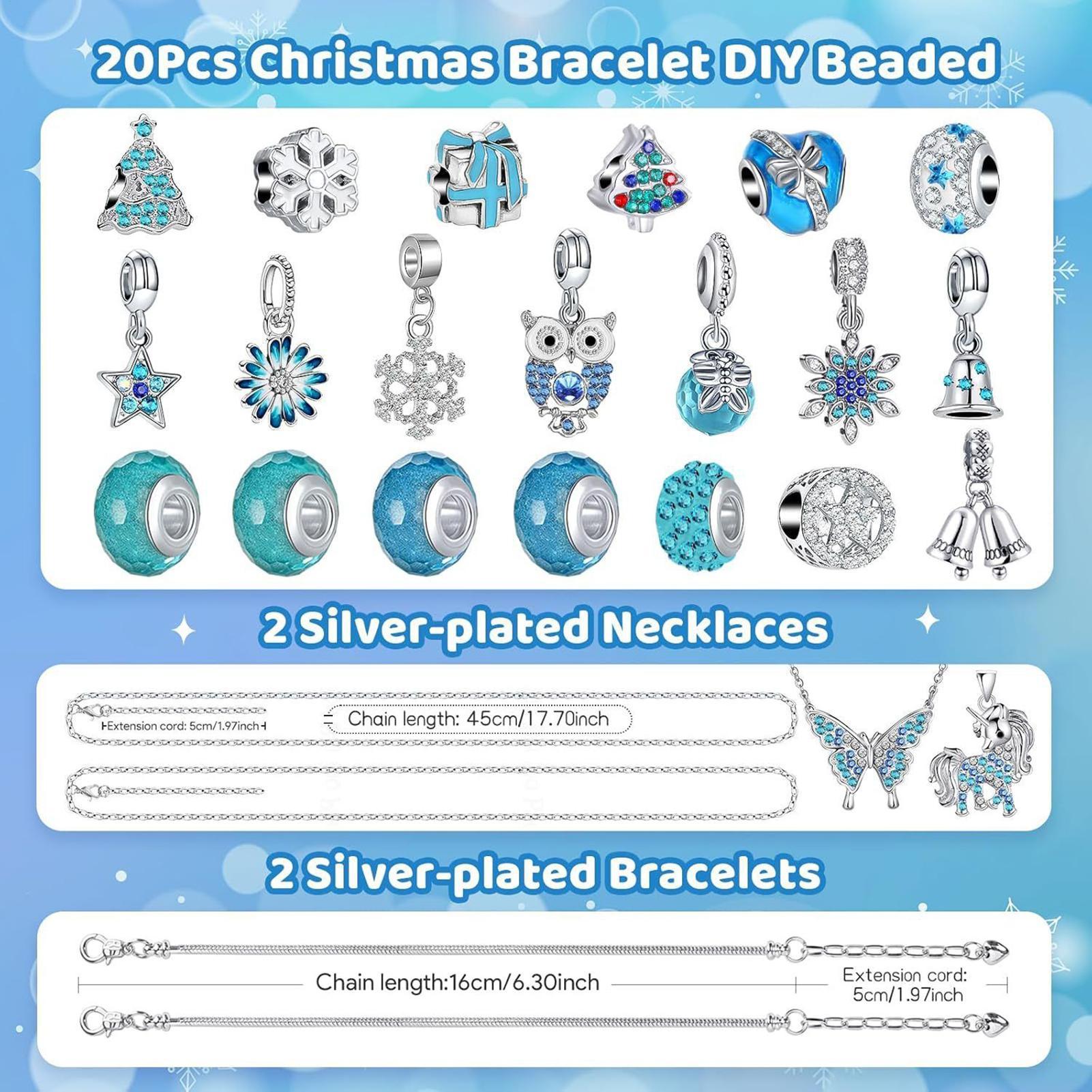 

Christmas Calendar Advent For Women Bracelets Necklace Earring 2025 Christmas Teen Calendar Advent Charm Kit For Holiday gift OTHERS