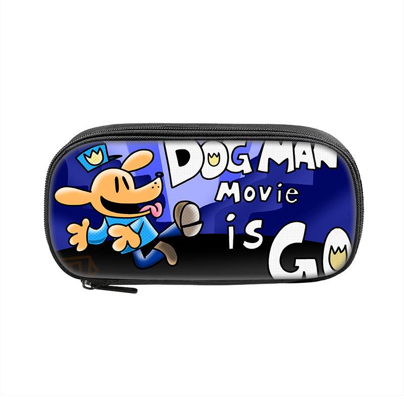 Dogman Detective Pencil Case Large Capacity Nylon Storage For Students