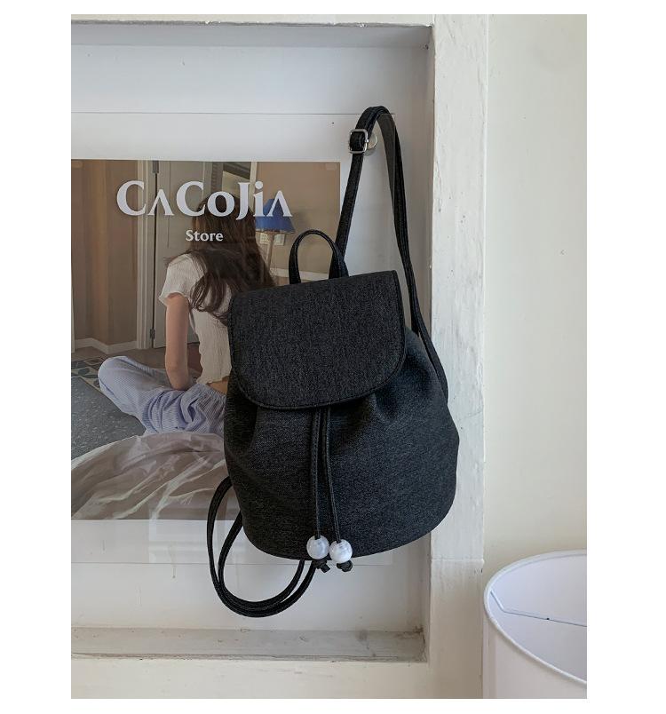

Korean niche design backpack women s bag 2025 new college style retro travel backpack fashion student schoolbag чёрный