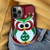Christmas Owl Soft Phone Case for iPhone 17 Air 16e Pro max 15 Pro 13 14 Plus 11 12 MagSafe Magnetic Coque