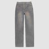 Women's Mid Rise Straight Leg Jeans Loose Fit Vintage Solid Color Washed Denim Pants Retro Casual Spring All-match Long Trousers