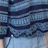 MAXZA EThnic STripe Lace Blouse T shirT ze06qT602na