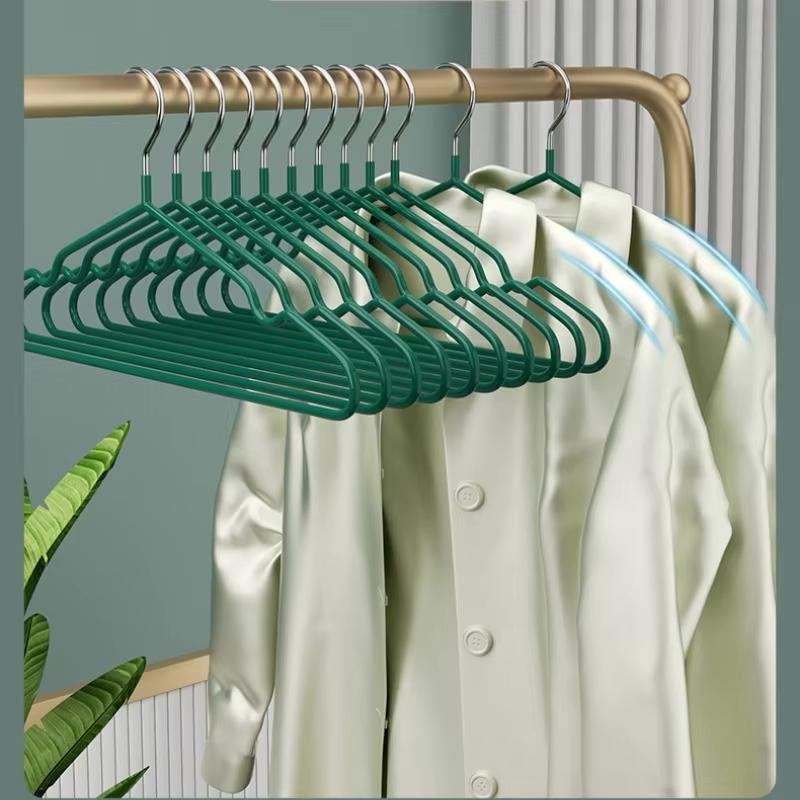 10pcs Non Slip Hangers, Durable Duty Hangers, No Shoulder Bump Suit Hangers, Laundry Hangers,Space Saving Adult Clothes Hangers