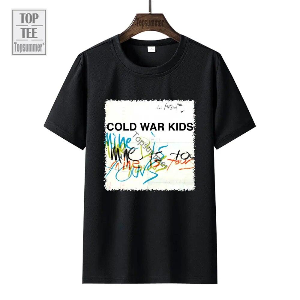 Mine Is Yours Album T Shirt Cold War Kids Tour T-Shirt Women'S Punk Streetwear Black T-Shirts Unisex'S Short Sleeve Clothes