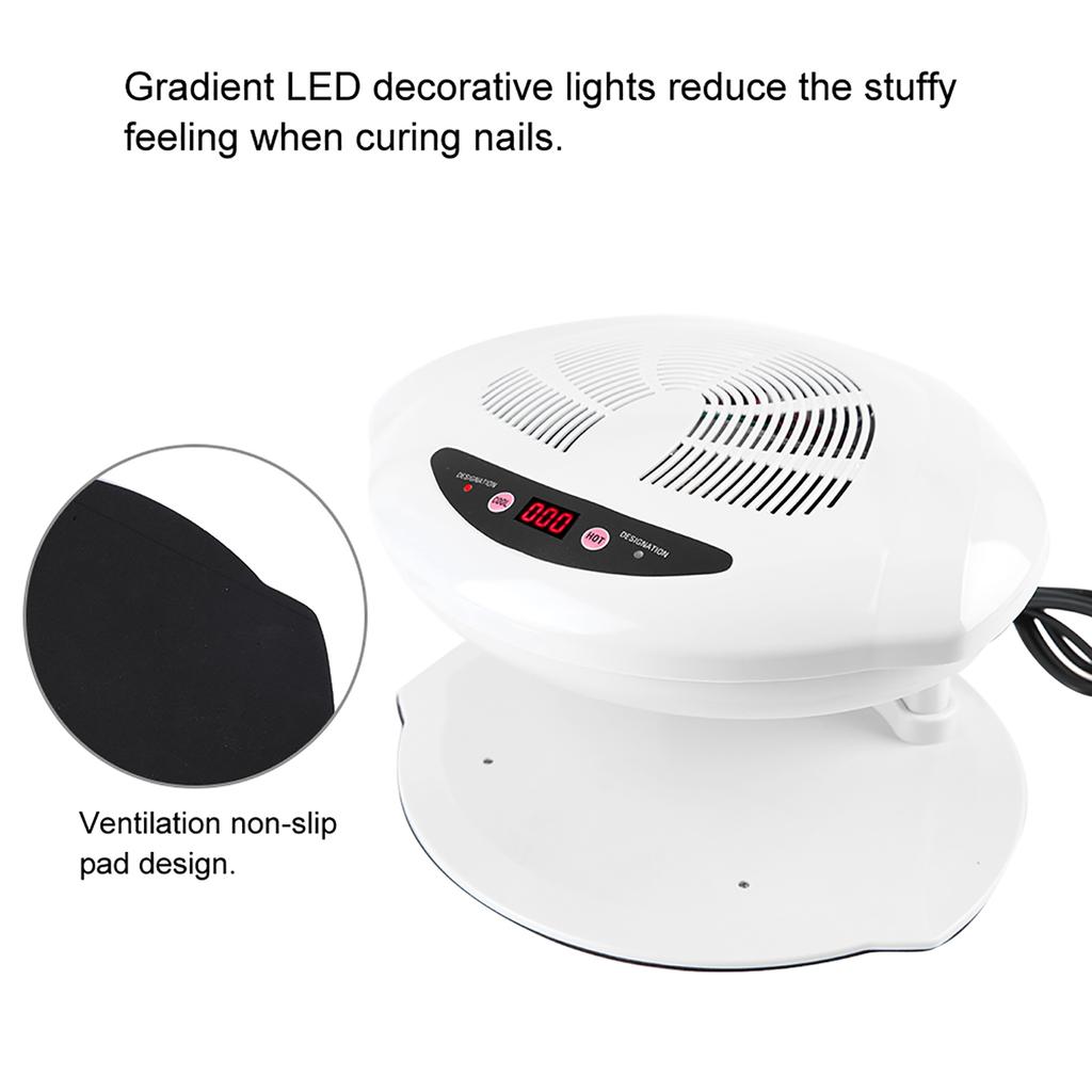 Hot & Cold Nail Dryer WarmCool Nail Polish Drying Fan Manicure Tool White