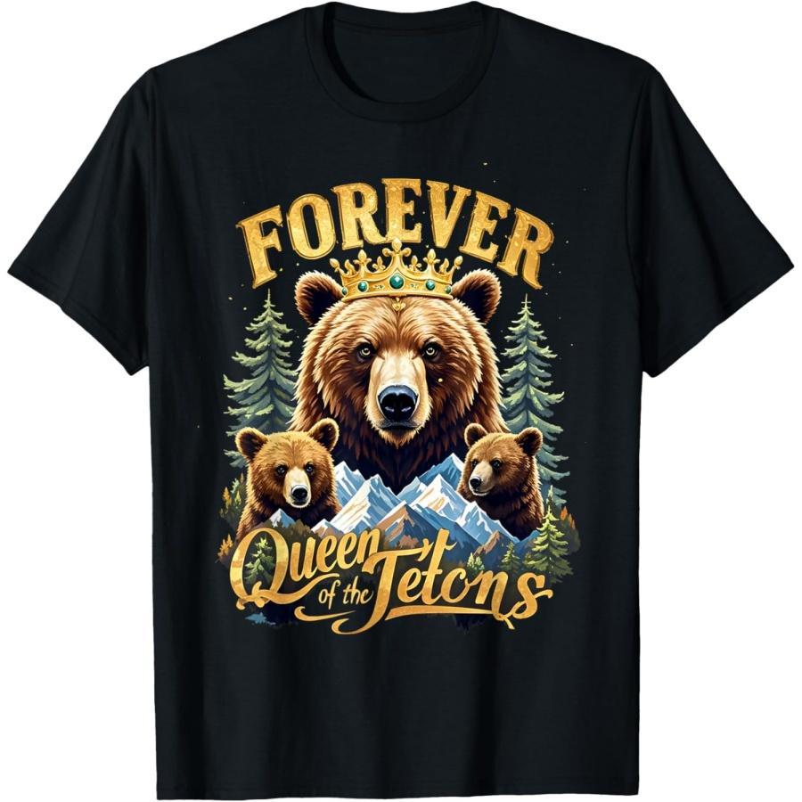 

Grizzly 399 In Memory of Bear Forever Queen of the Tetons T-Shirt XXXXXL чёрный