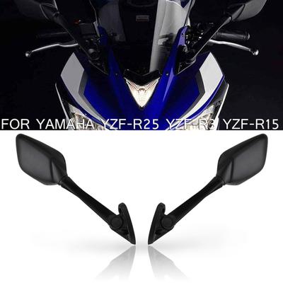 2Pcs Motorcycle Rear View Mirrors Replacements Side Mirrors for Yamaha YZF-R25