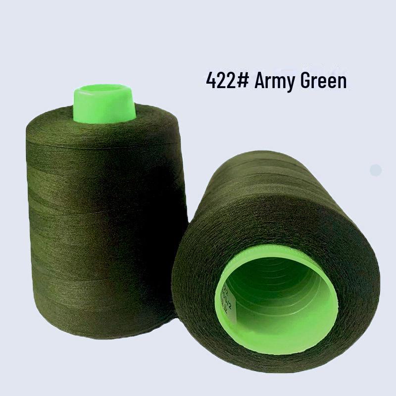 High-Speed 8000-Yard Black & White Sewing Thread - 402 Flat Pagoda Thread for Clothing