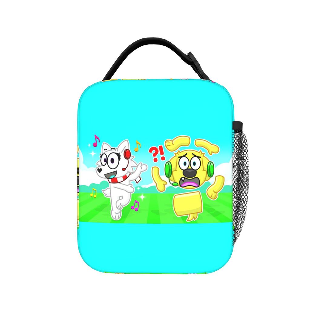 Superdog Tyler Snowi Fox Lunch Bag Portable Zipper Lunch Box Women Outdoor Picnic Print Cooler Bag Waterproof Tote Food Bags