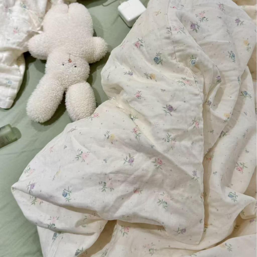 Live Broadcast Explosion Class A Maternal And Infant Grade Cotton Pure Cotton Double-Layer Yarn 4-Pcs Set Student Children'S Dormitory 3Pc Quilt Cover