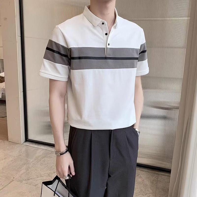 Trendy Men's 2023 Summer Slim-Fit Short-Sleeve Polo Shirt