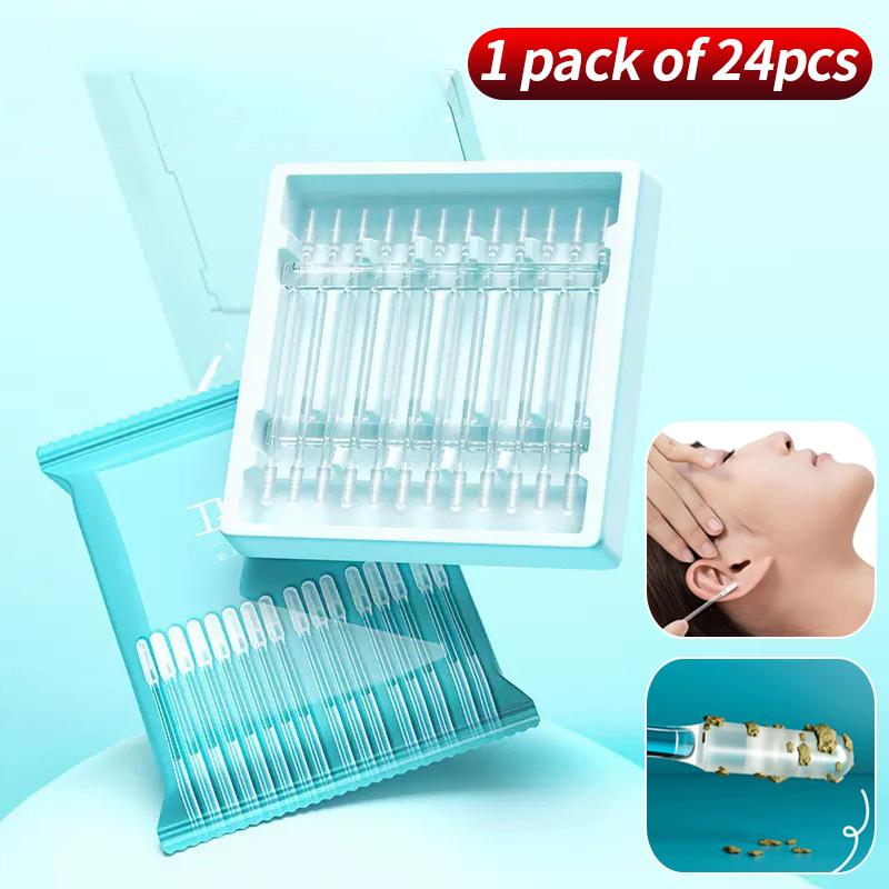 

24 шт. Одноразовый силиконовый удалитель ушной серы липкая ухочистка для детей пожилых людей взрослых S/L очиститель ушей многоразовая клейкая ухочистка