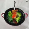 Dollhouse Miniature Diy Accessories Cooking Pot With Food Kitchen Utensils Model