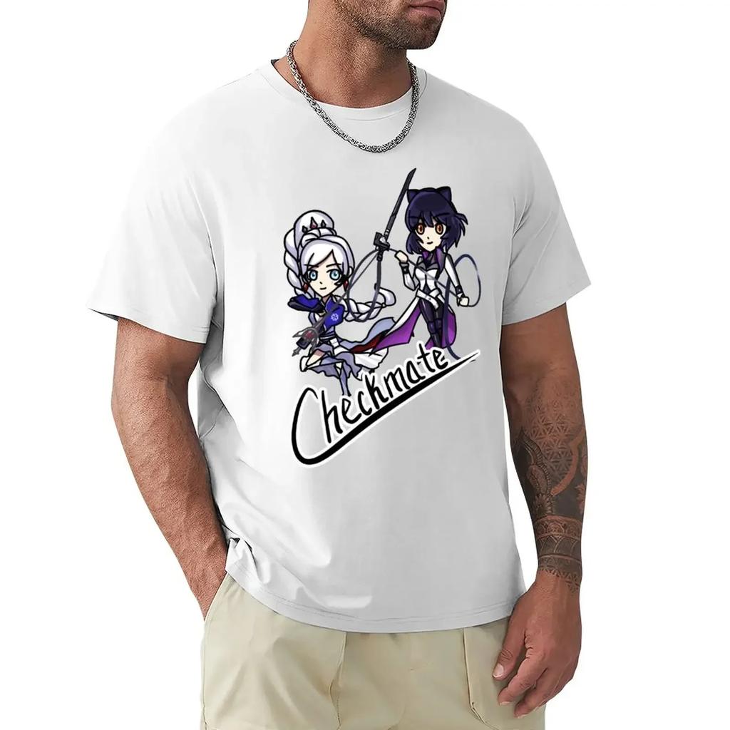 Checkmate T-Shirt anime edition t shirt Short sleeve tee sweat tees plain white oversized graphic t shirts
